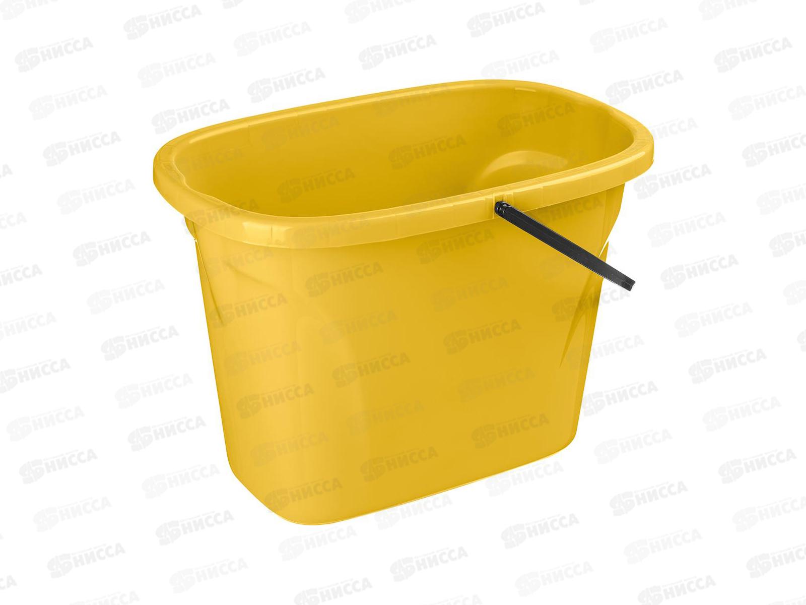 Ведро 8л &quotGood" прямоуг Ярко-желтый 223200502/02