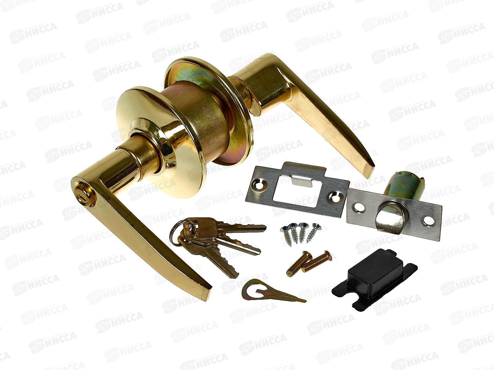 Ручка дверная врезная с ключами 6411GP золото (064457)  Ж