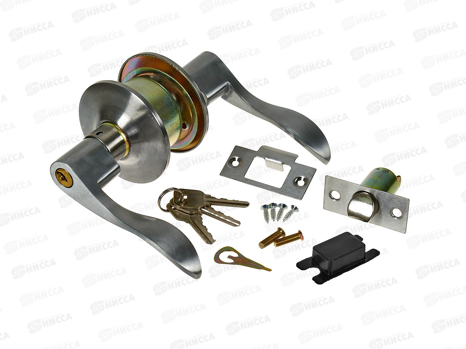 Ручка дверная врезная с ключами 9815SS серый (064458)  Ж