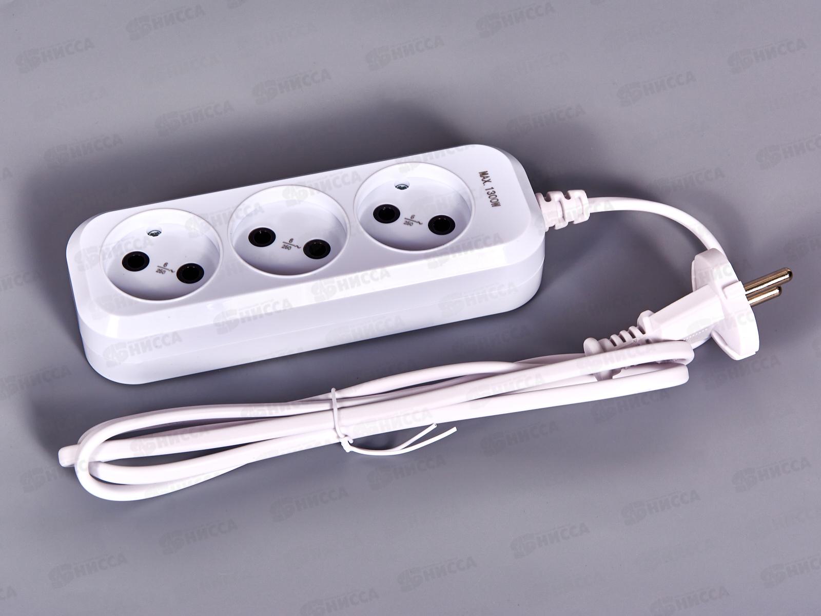 Удлинитель Proconnect  3гнезда 1.5м 2*0.75 без заземления, белый, 13-4205 *40