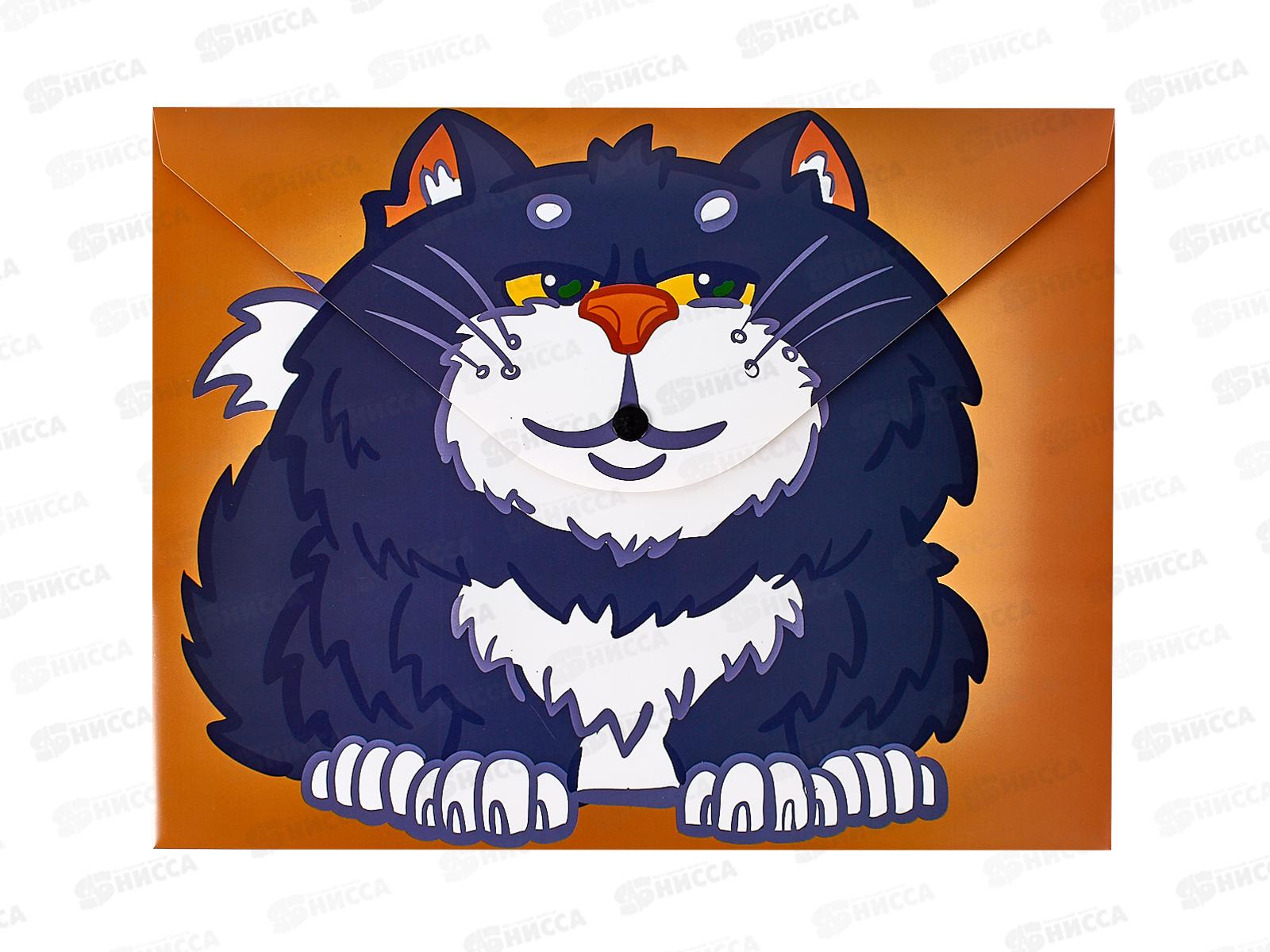 Папка с кноп. Centrum А4 Кот с лягушкой,75702 *20