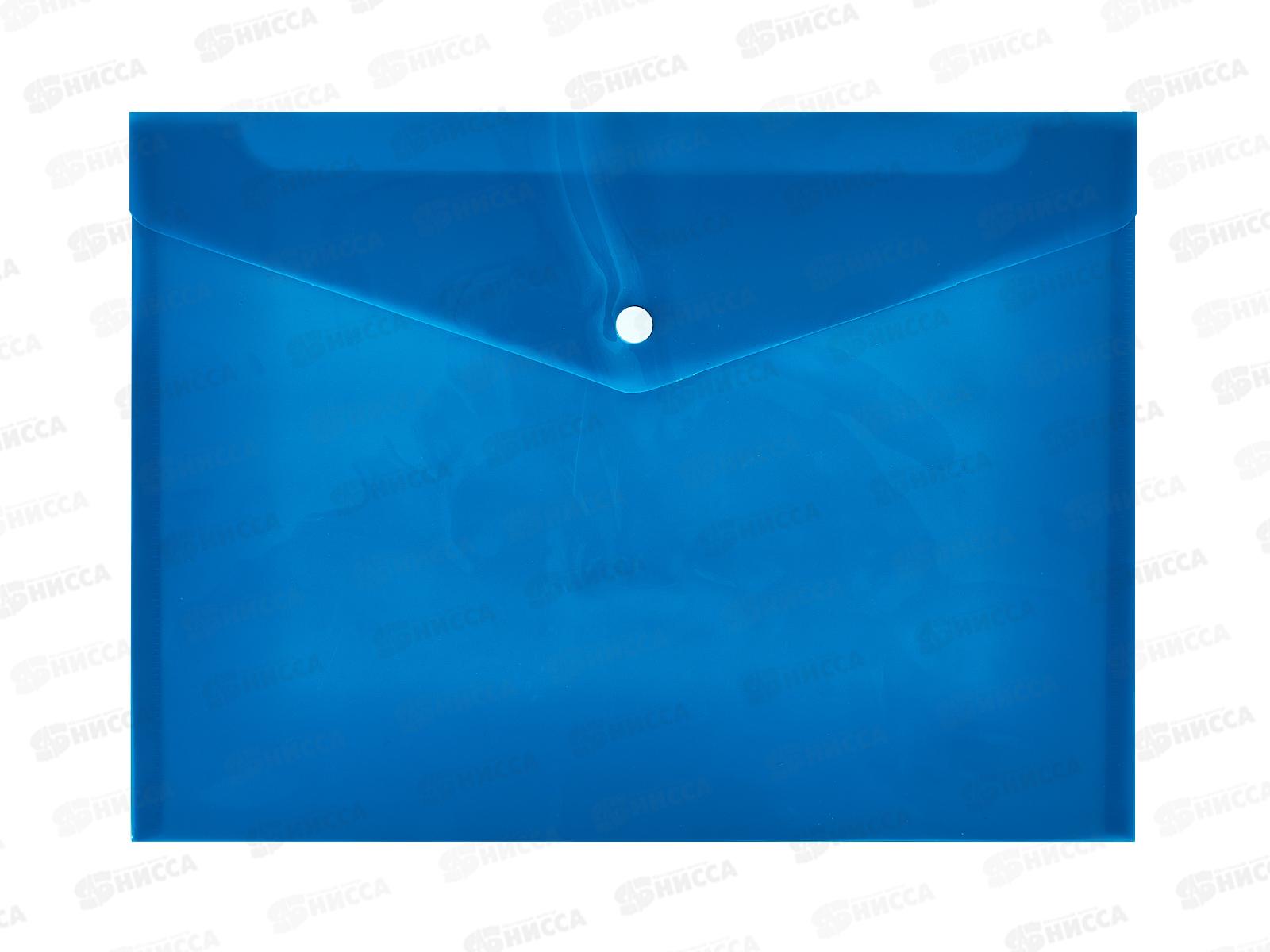 Папка с кноп. inФОРМАТ А4 непроз 150мкм, синий, NK8015B *2/30