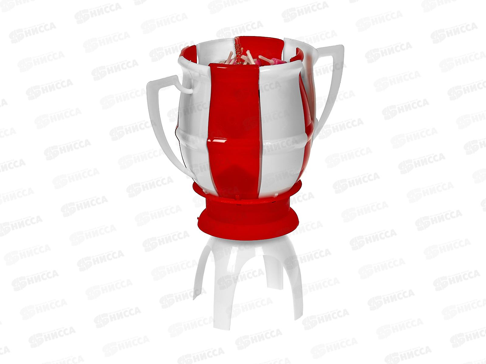 Свечи д/торта "Кубок" 8шт раскр цветок красный 112-305