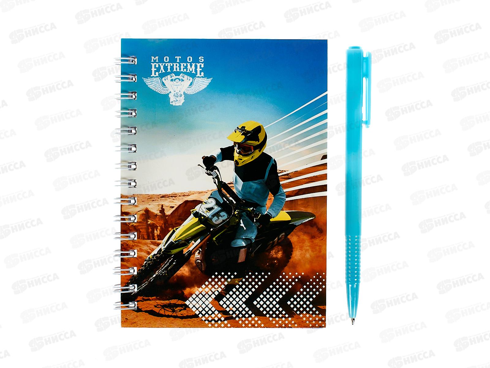 Блокнот с ручкой MAZARI MOTORBIKE 10*14см 38л кл. M-3197 *12