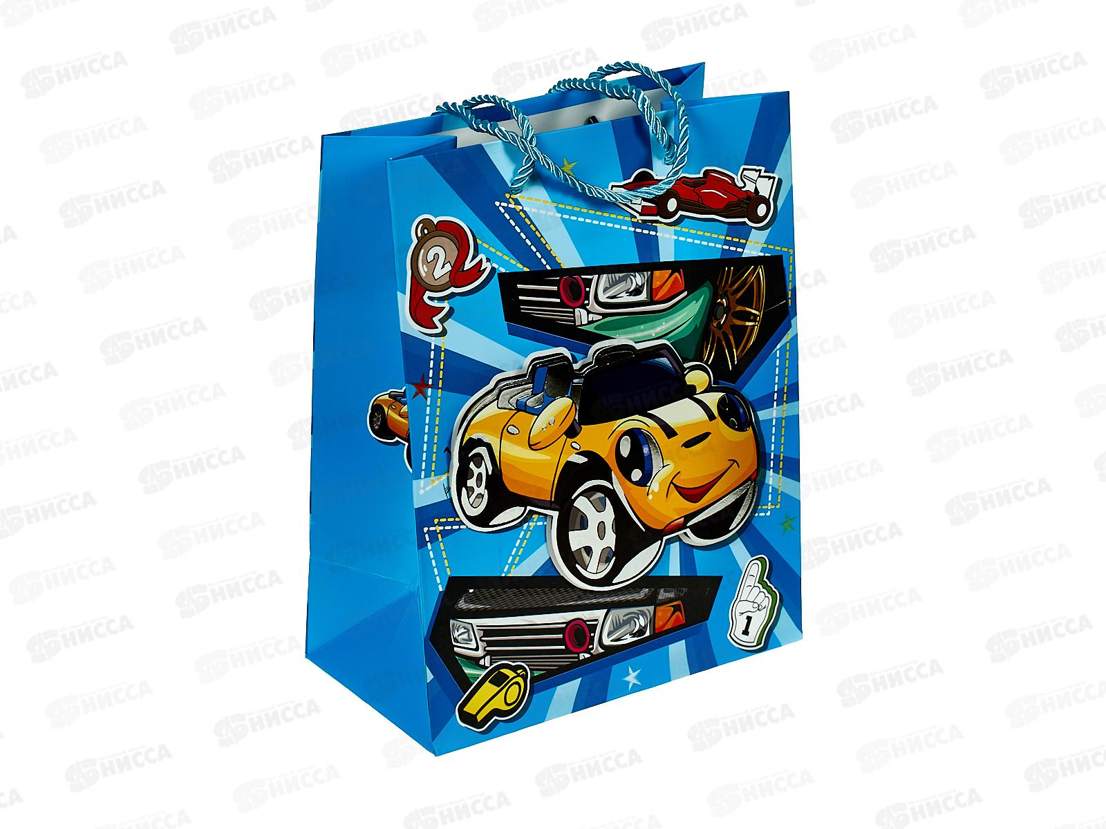 Пакет подарочный MI 18х23х10см Желтая машинка ПКП-9207  *12