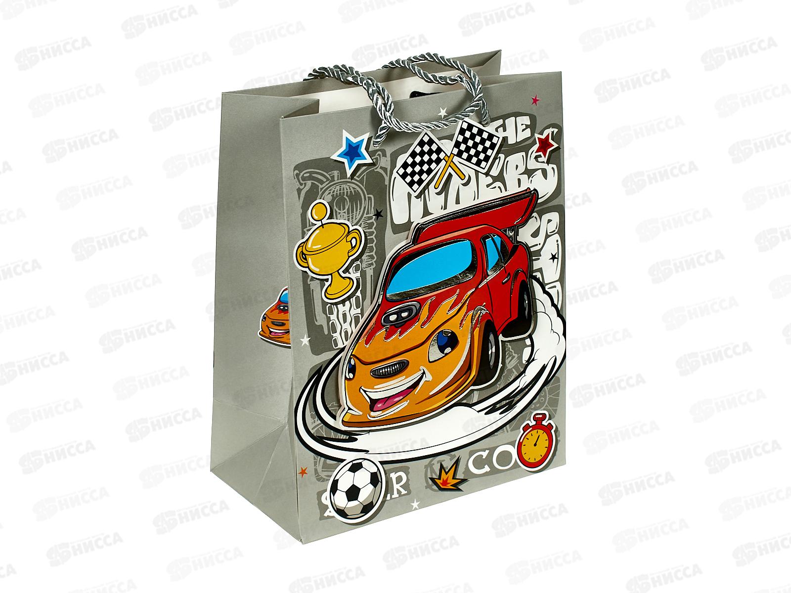 Пакет подарочный MI 18х23х10см Яркая машинка ПКП-9205  *12