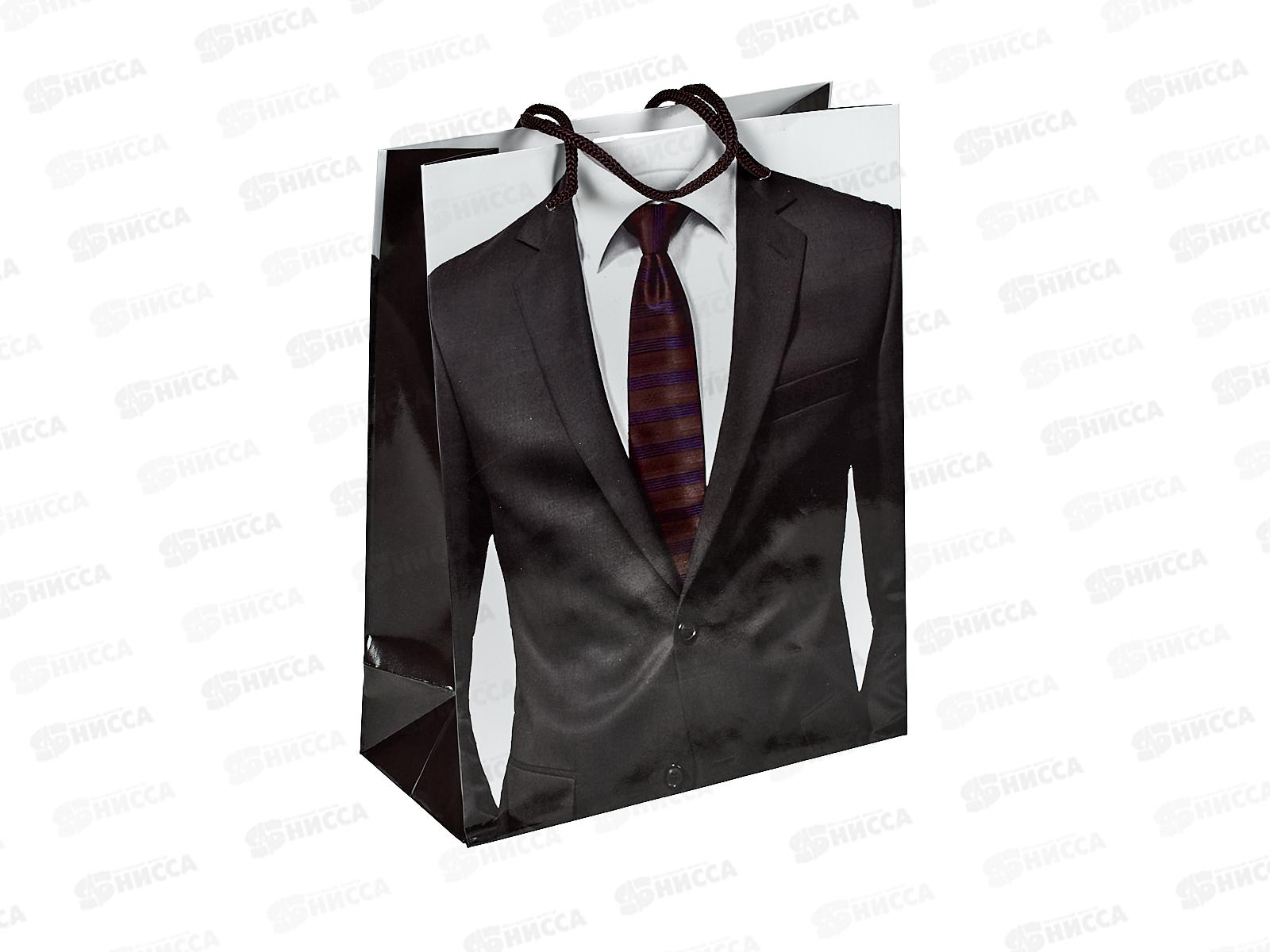 Пакет подарочный MI 18х23х8см Стильный костюм, ПКП-0351  *12