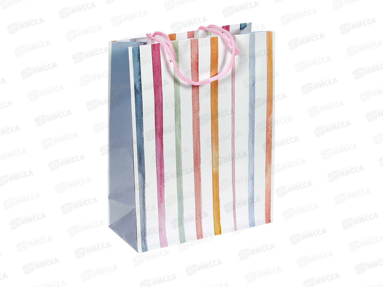 Пакет подарочный MI 18х23х8см Акриловые линии, ППК-4364  *12