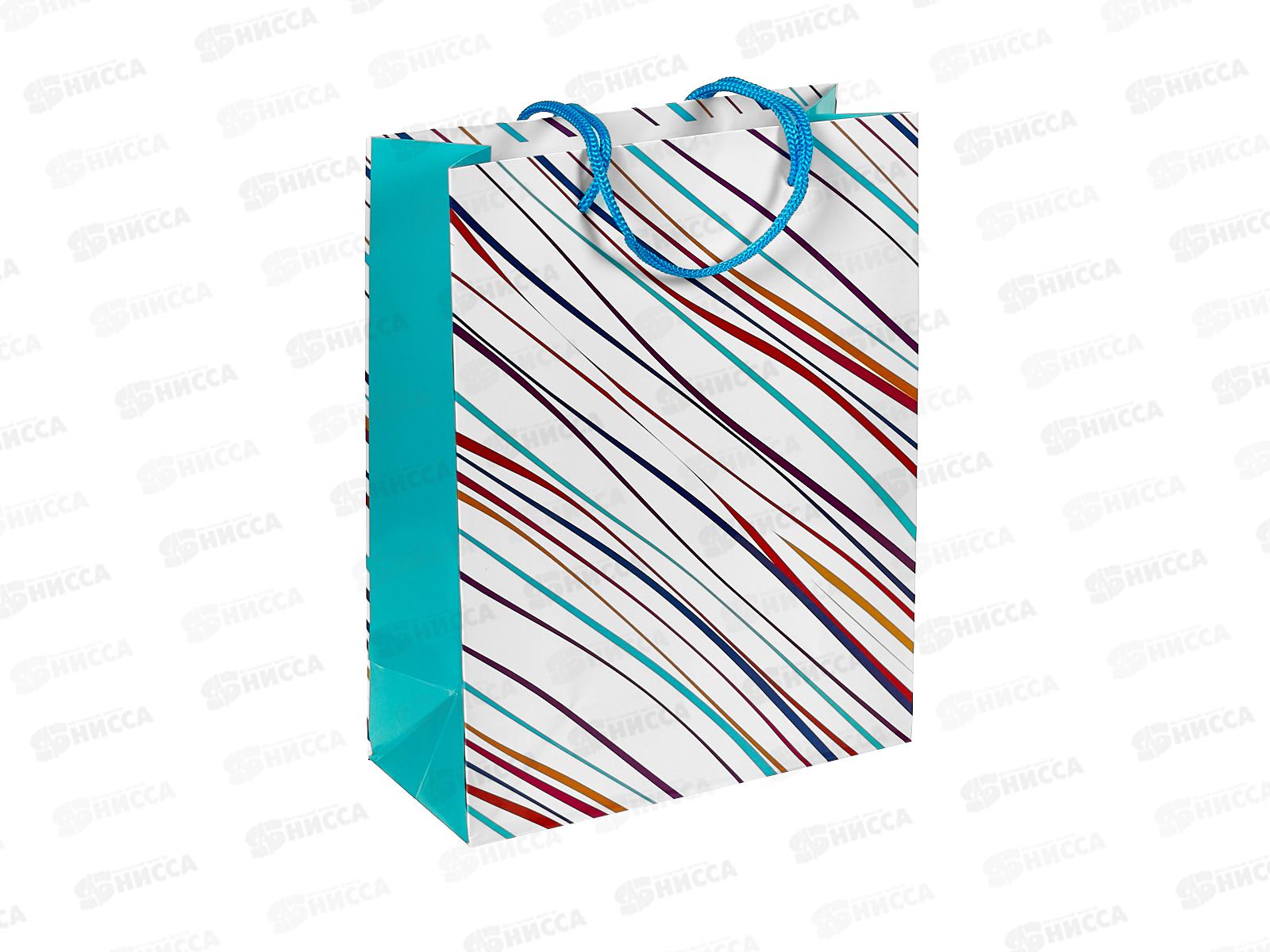 Пакет подарочный MI 18х23х8см Яркие линии, ППК-4361 *12