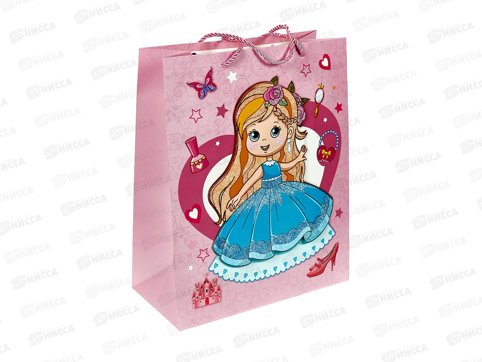 Пакет подарочный MI 26х32х10см Принцесса в платье, ПКП-9254 *12