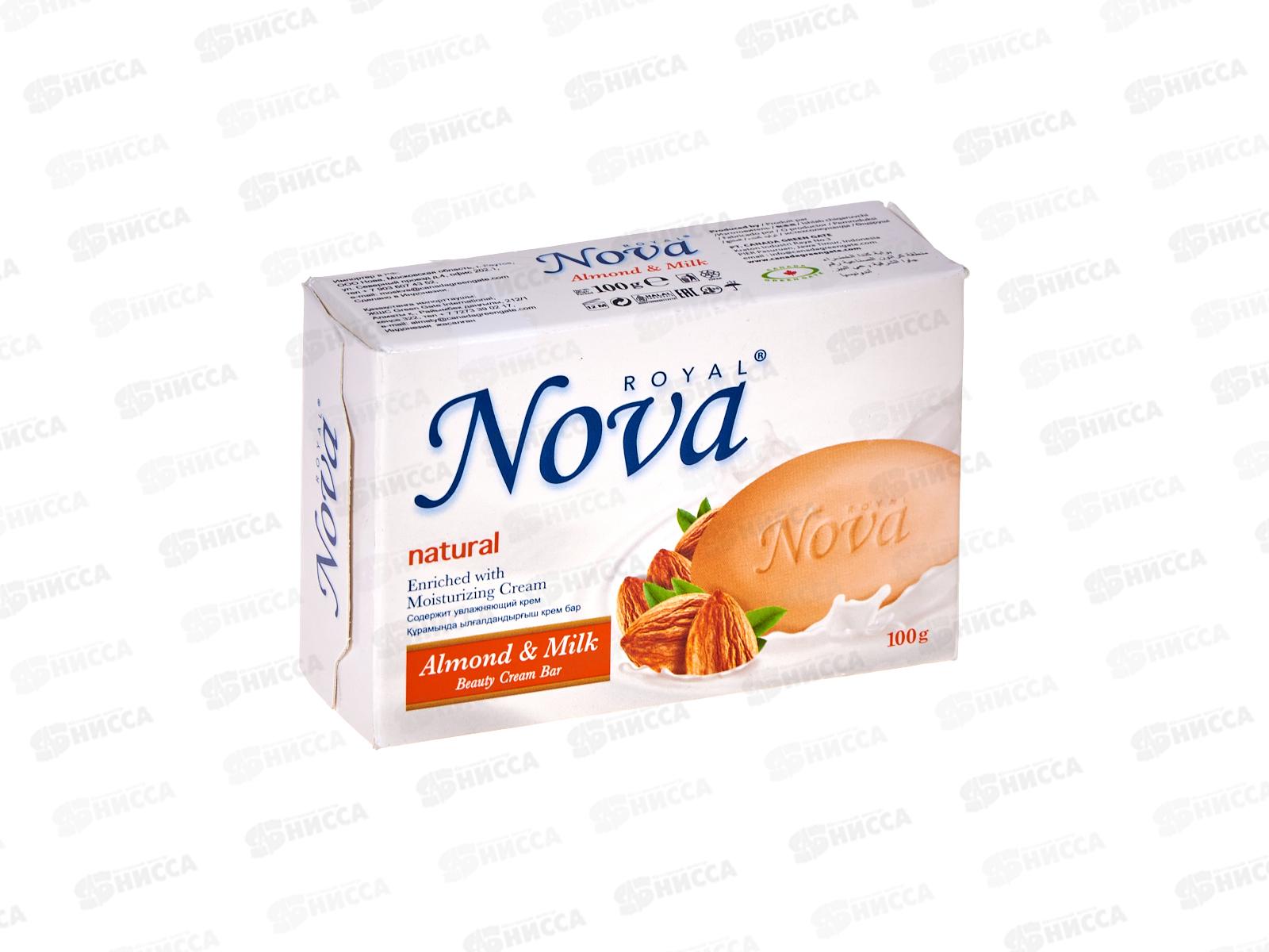Royal Nova мыло Миндаль и молоко 100гр *48