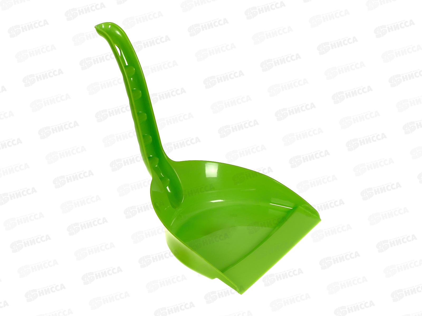 Совок д/мусора ИНТ с удлин ручкой салатовый *25