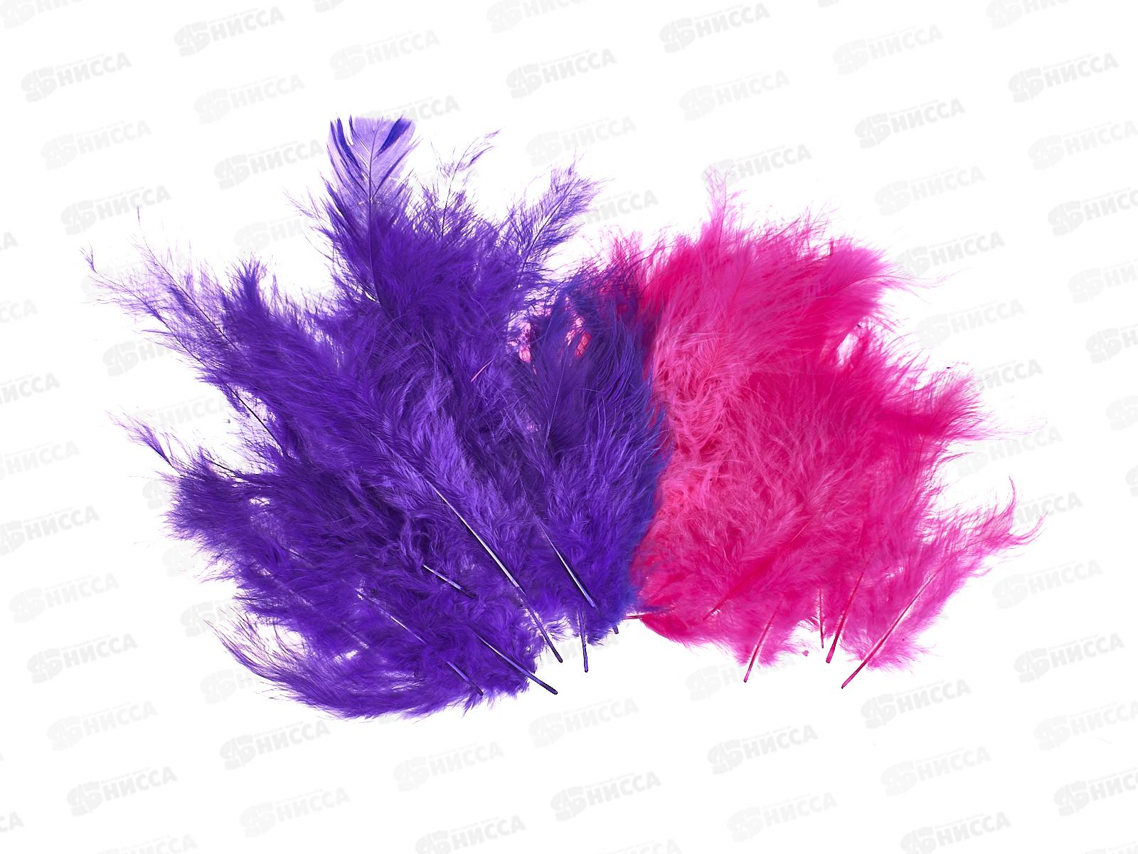 Декор элементы deVENTE ПЕРЬЯ розовый микс, 50шт 10-15см 8130101 *12