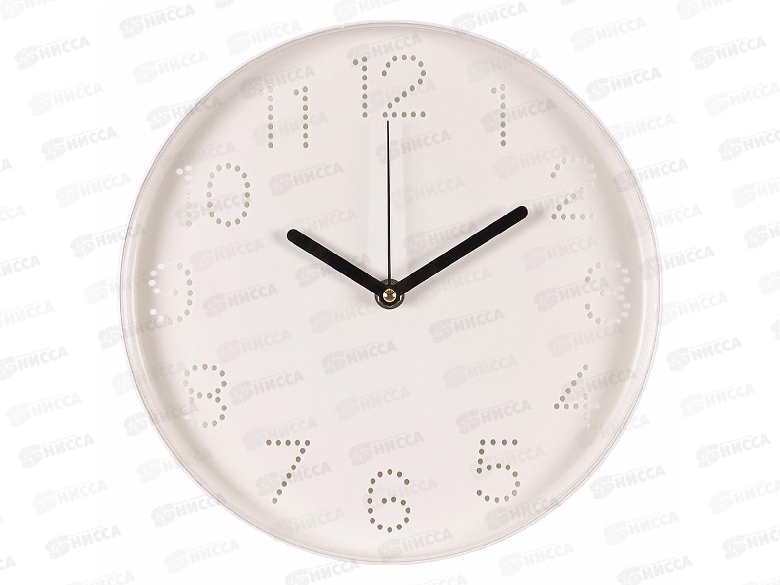Часы настенные &quot21 Век&quot 2520-001 &quotКлассика&quot  Рубин d-25см корпус белый
