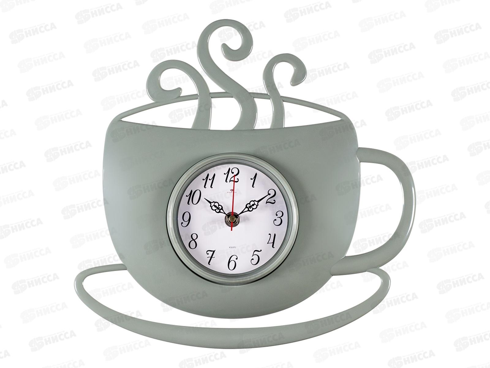 Часы настенные &quot21 Век&quot 3432-006 чашка с дымком Классика оливковый Рубин