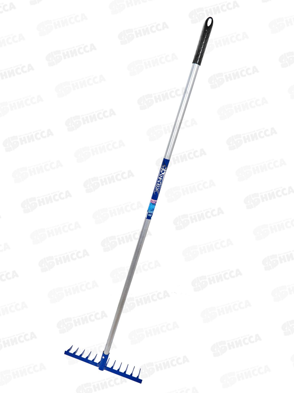 Грабли витые 12-ти зубые с алюминиевым черенком &quotФорсаж&quot, 012501