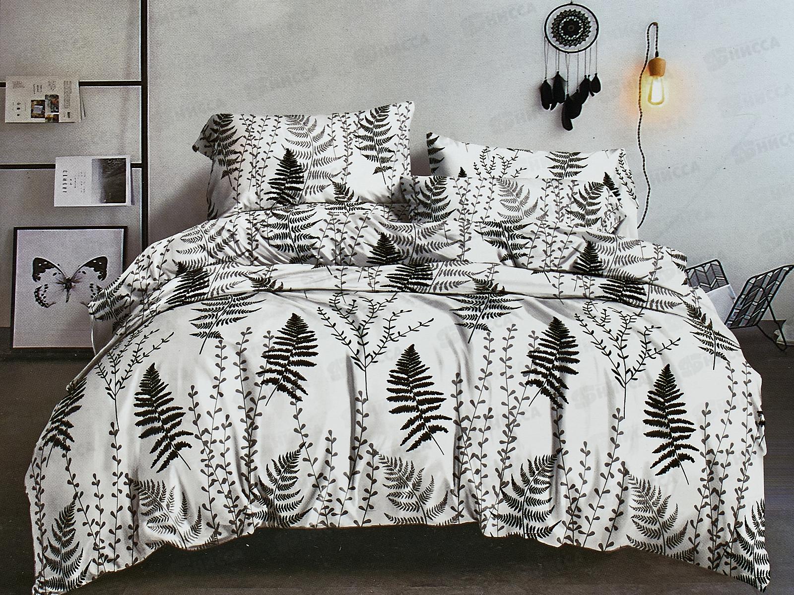 Комплект постельного белья 2,0 сп PANDORA полисатин с европростыней №4156-2 N