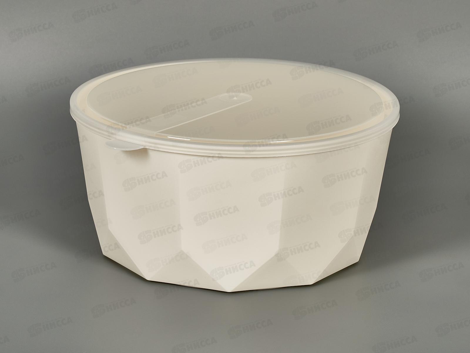 Салатник &quotPlast Team&quot 4,6л с/к молочный туман РТ171510048 *12