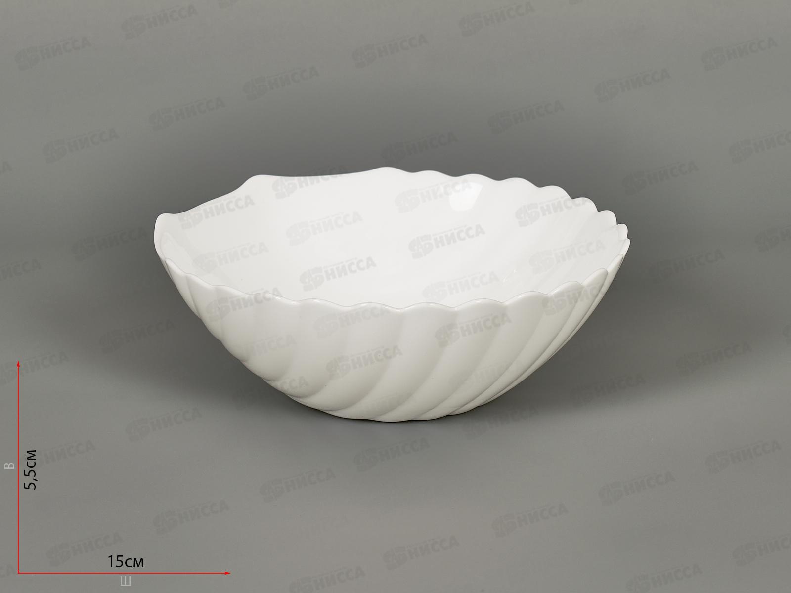 Салатник круглый d-15см белье Ракушка 10б-ср6 *6/72