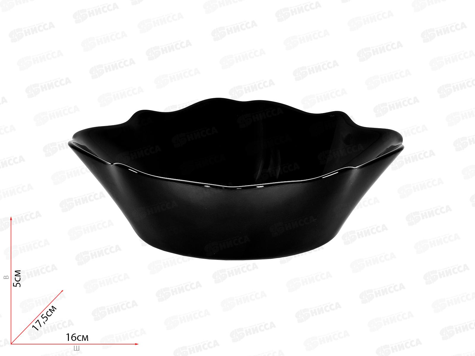 Салатник квадратный 16*16см Черный 10ч-скв7 *6/48