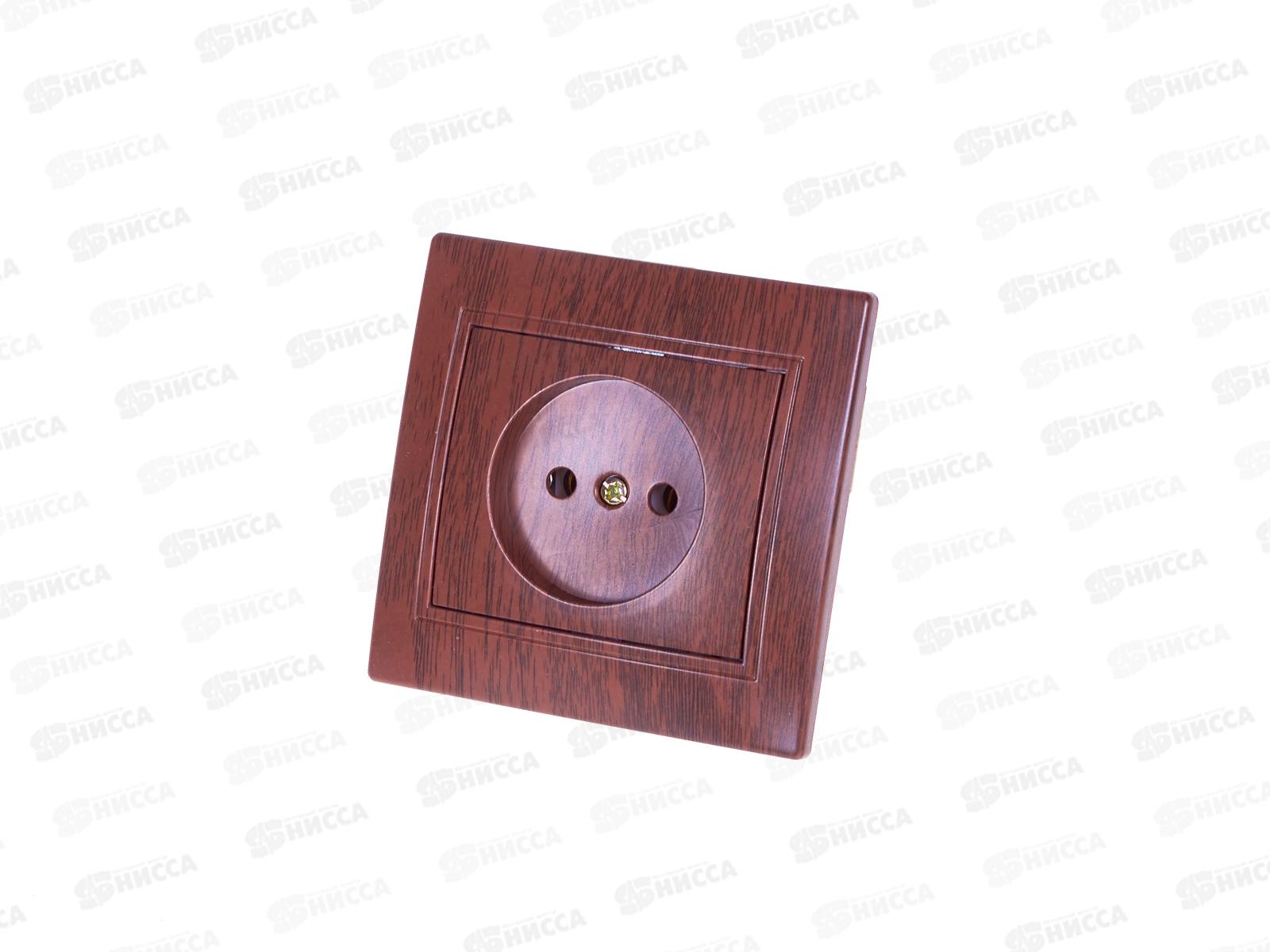 Розетка INTRO Plano cкрытая установка, 16А-250В, IP20, венге, 1-201-10