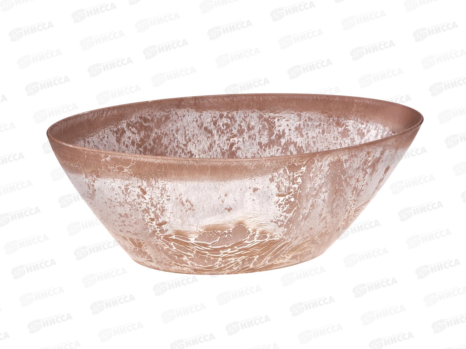 Кашпо "МИКРИТ" овал 3,4л Бежевый слайн М3109 *10