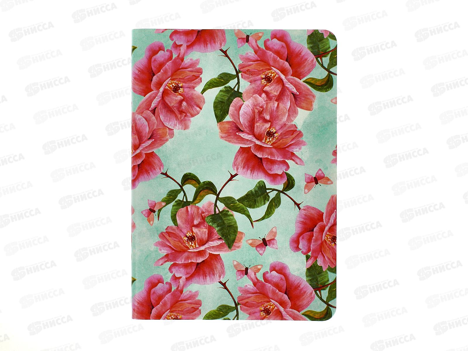 Кн.зап. ЭКСМ А6+ 80л Цветы на голубом КЗАК6803002