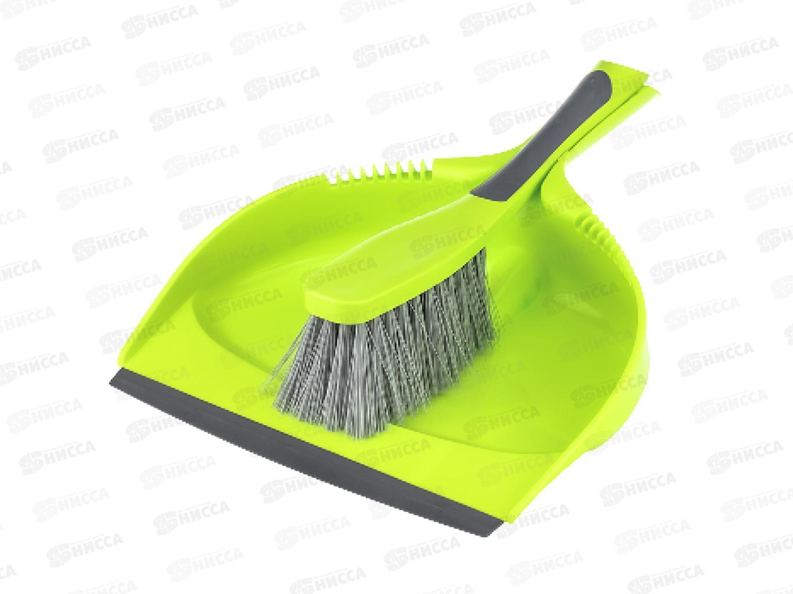 Щетка-сметка и совок ДУЭТ Салатовый М5176 *12