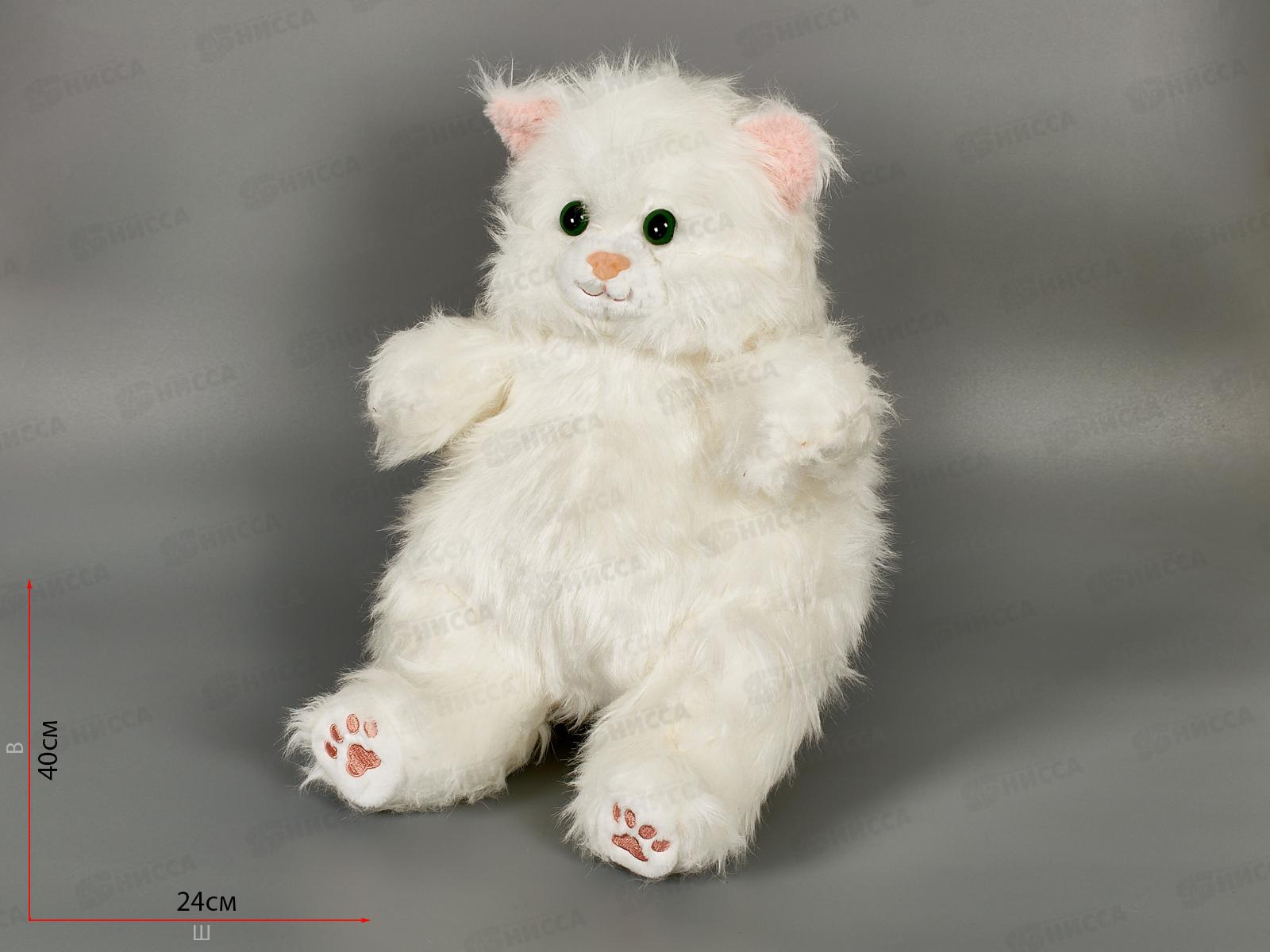 Пушистая кошечка, цвет: белый, 30х20х40см, 23111139002-2   АТМ