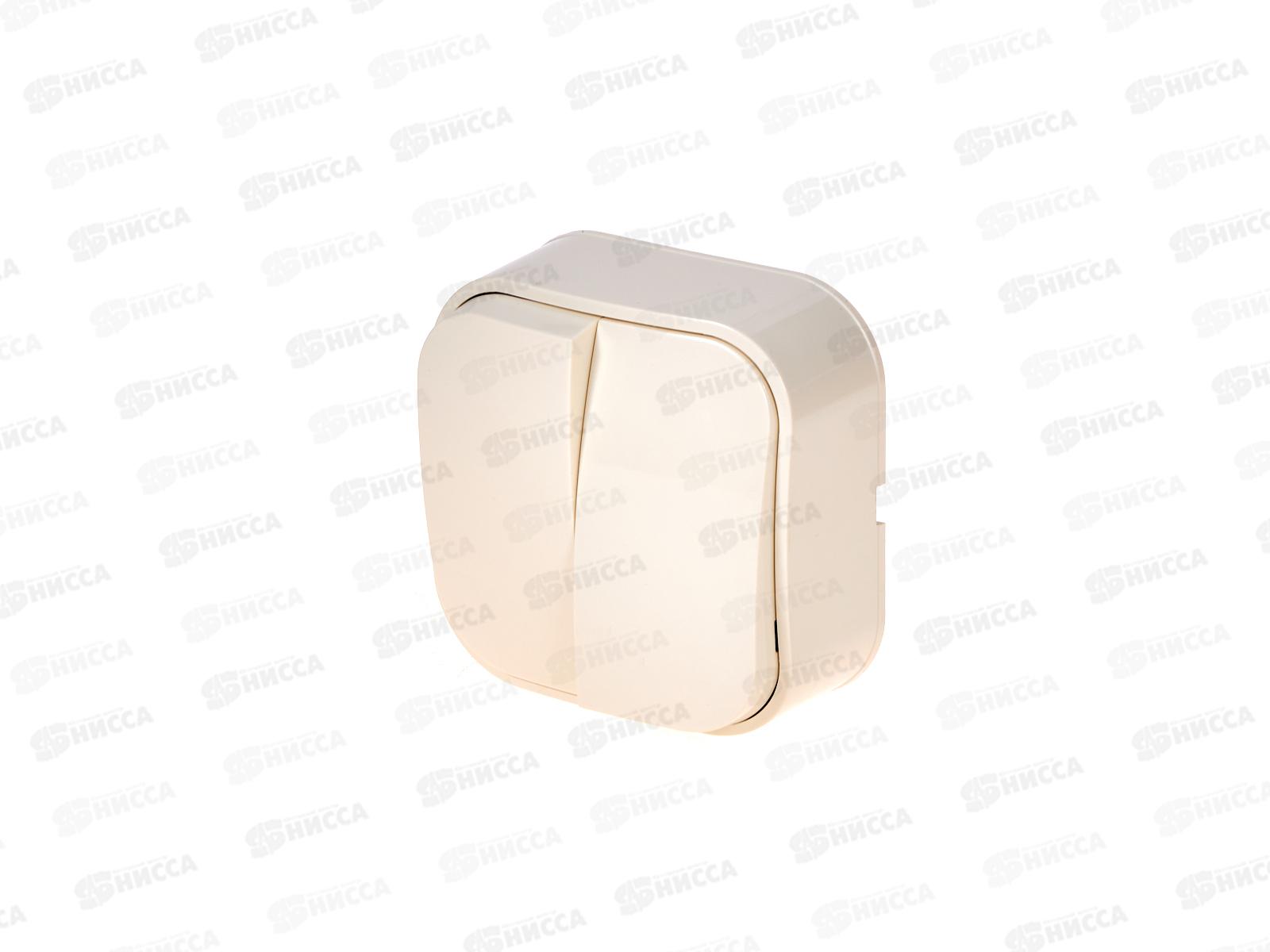 Выключатель IONICH 2-клавиши открытая установка, 10А, 220В "Слоновая кость&quot1425 *10