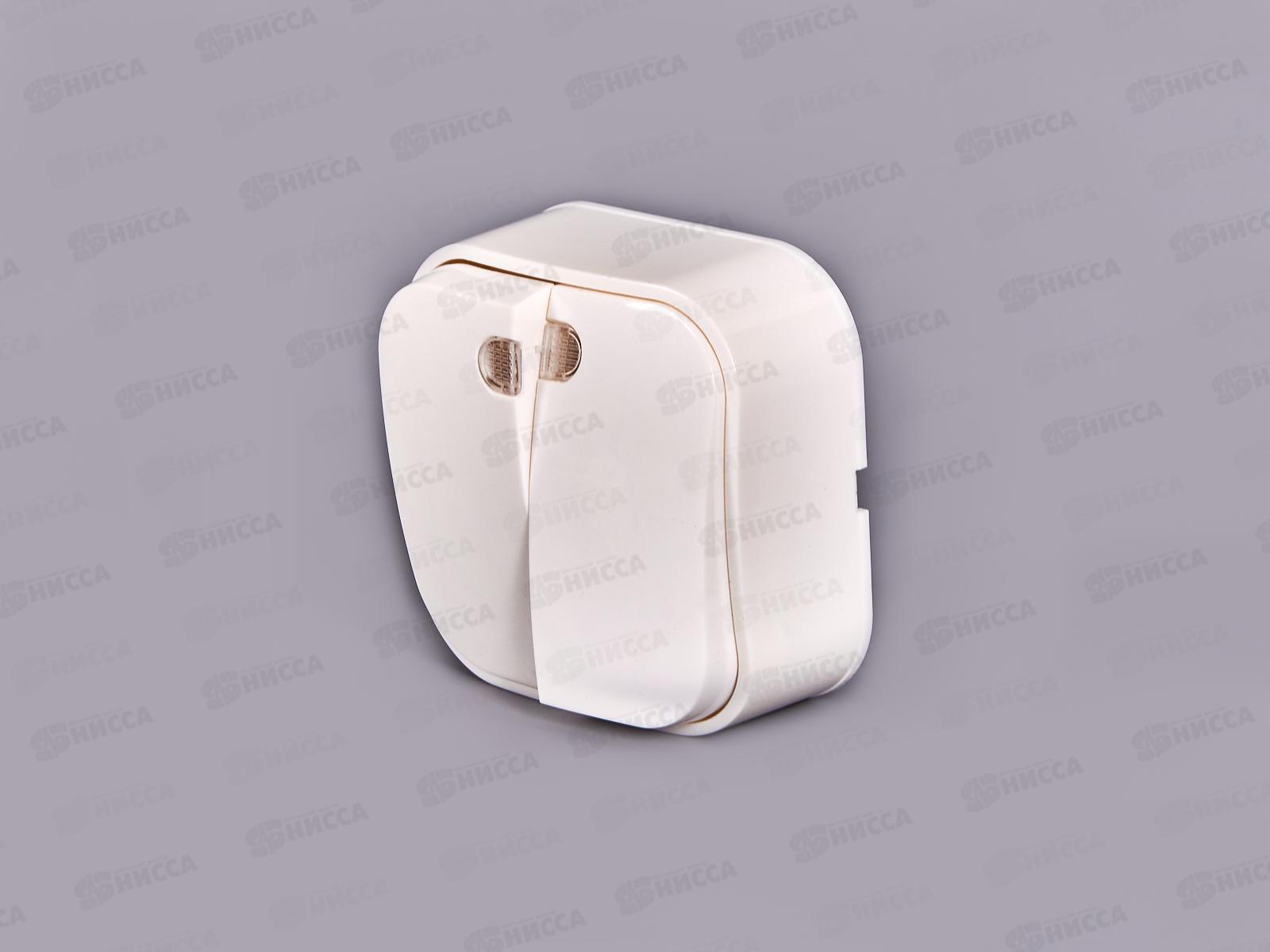 Выключатель IONICH 2-клавиши открытая установка, 10А, 220В белый, подсветка,1414*10