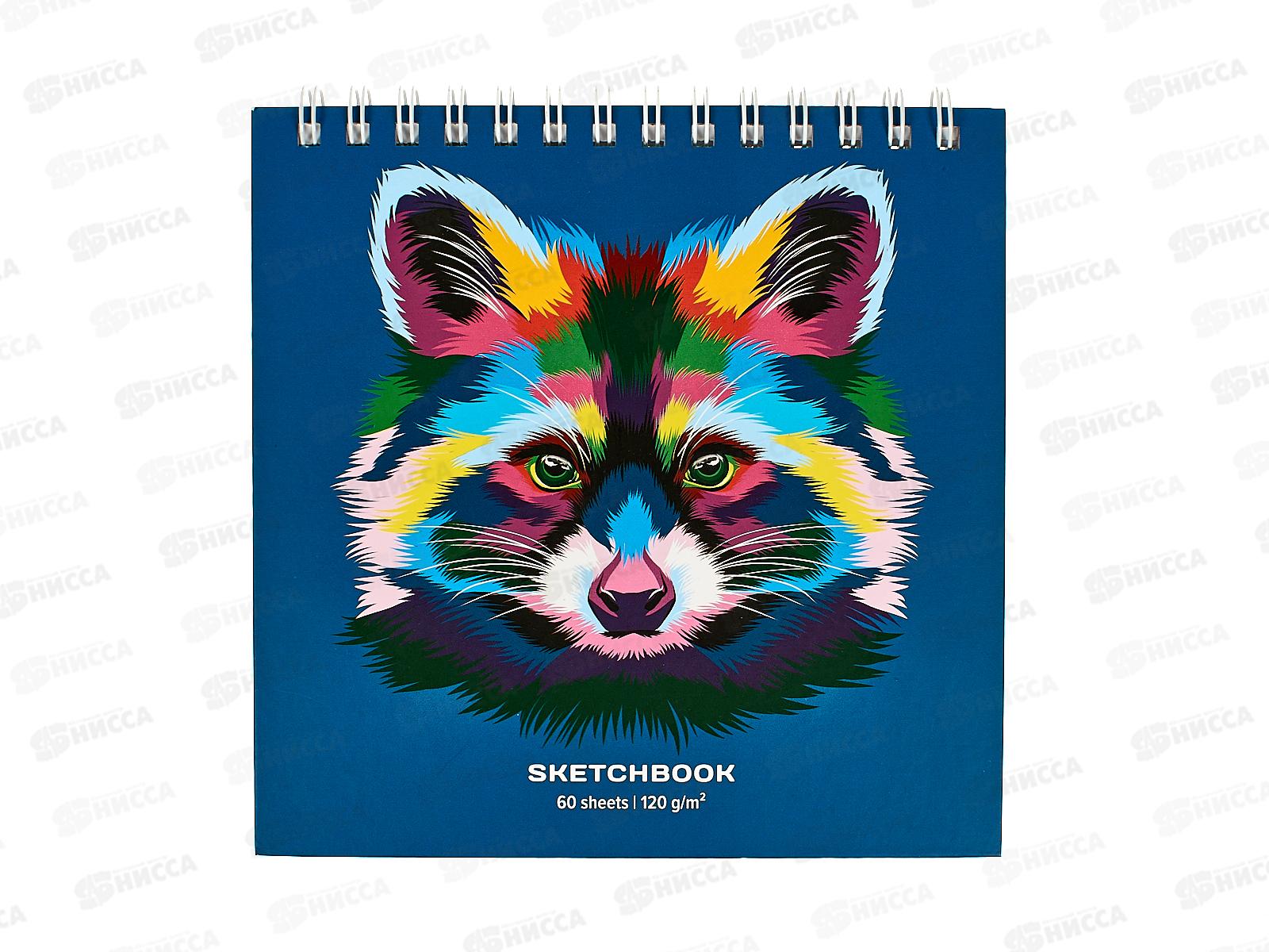 Скетчбук АКАД 60л Енот Sev 192*192 12106-ЕАС *12