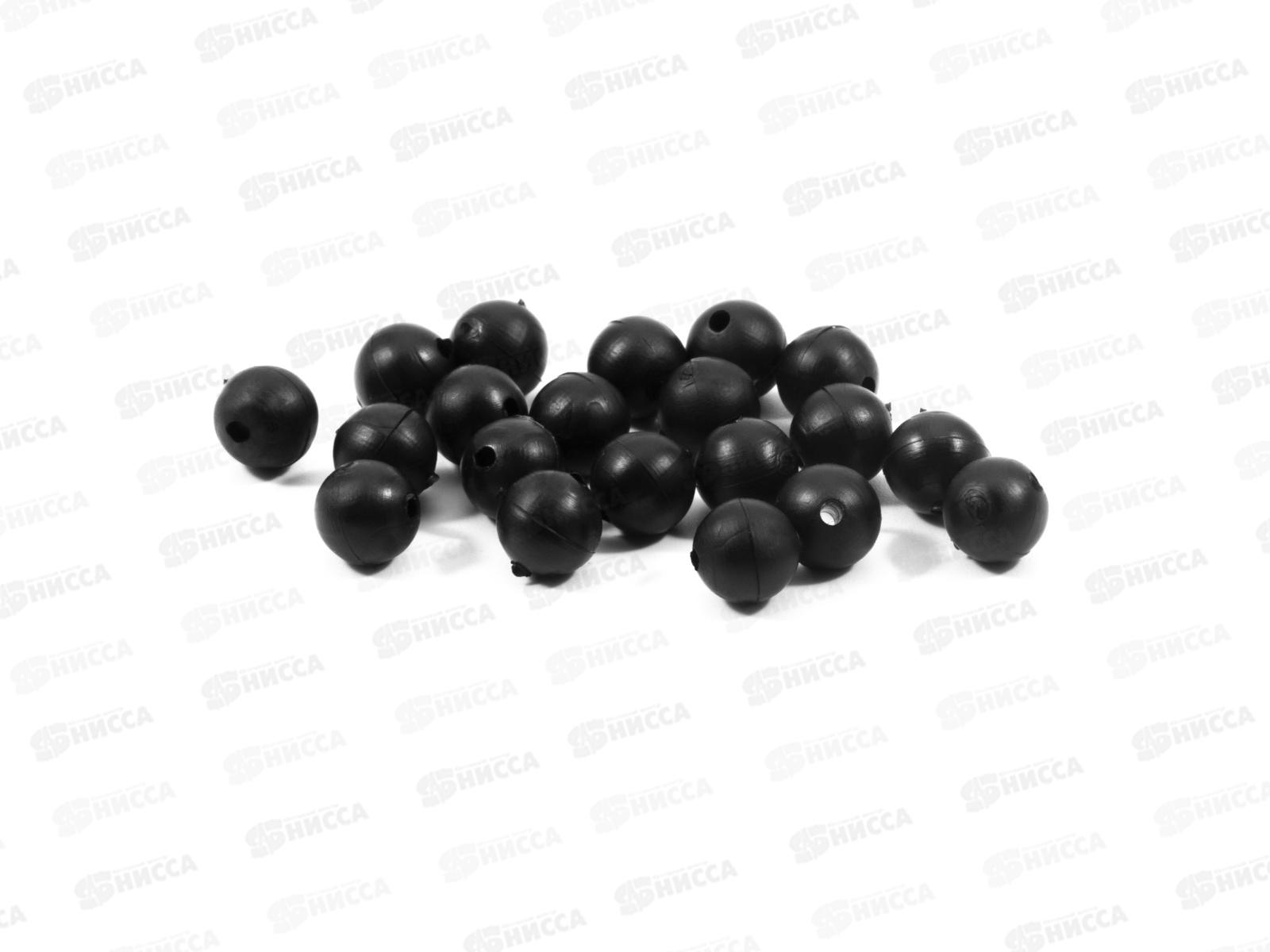 Бусина фидерная Namazu, d-7мм, круглая, черный, N-SBF-15 (20шт)