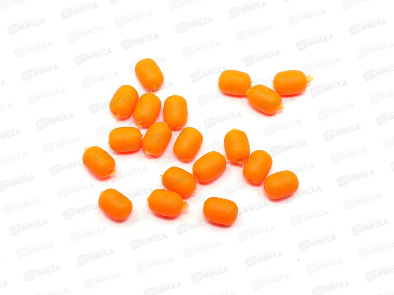 Бусина фидерная Namazu, d-4,7мм, L-6,2мм, овальная, фл. оранж., N-SBF-06 (20шт)