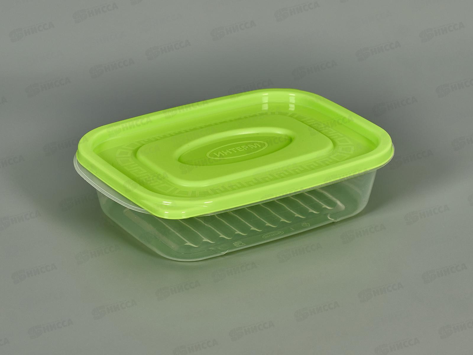 Контейнер 0,4л с салатовой прозрачной крышкой *50  ИНТ