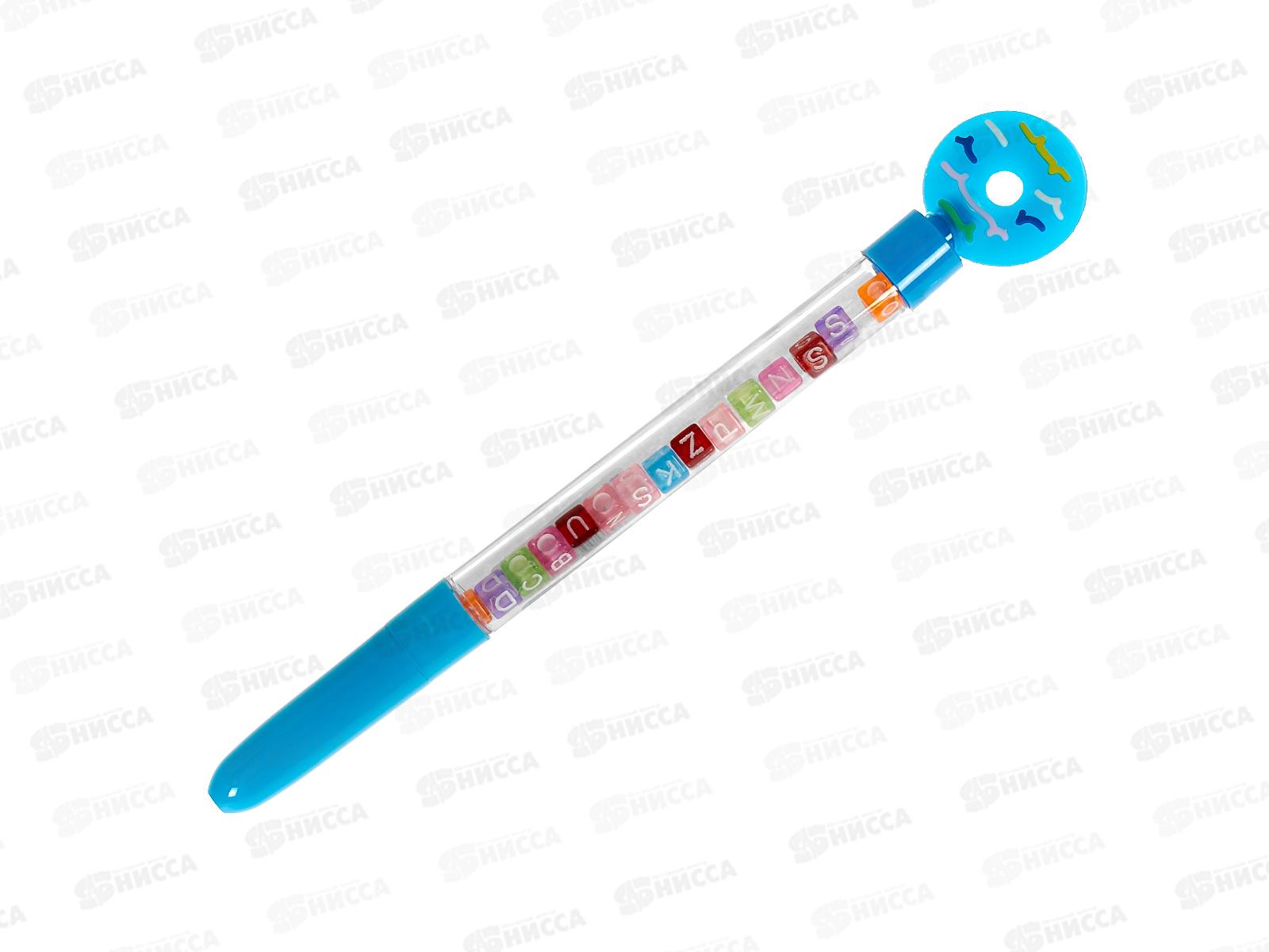 Ручка шар. Alingar &quotПончик&quot 0.7мм синяя, пр.корпус с бусин. AL10634*48