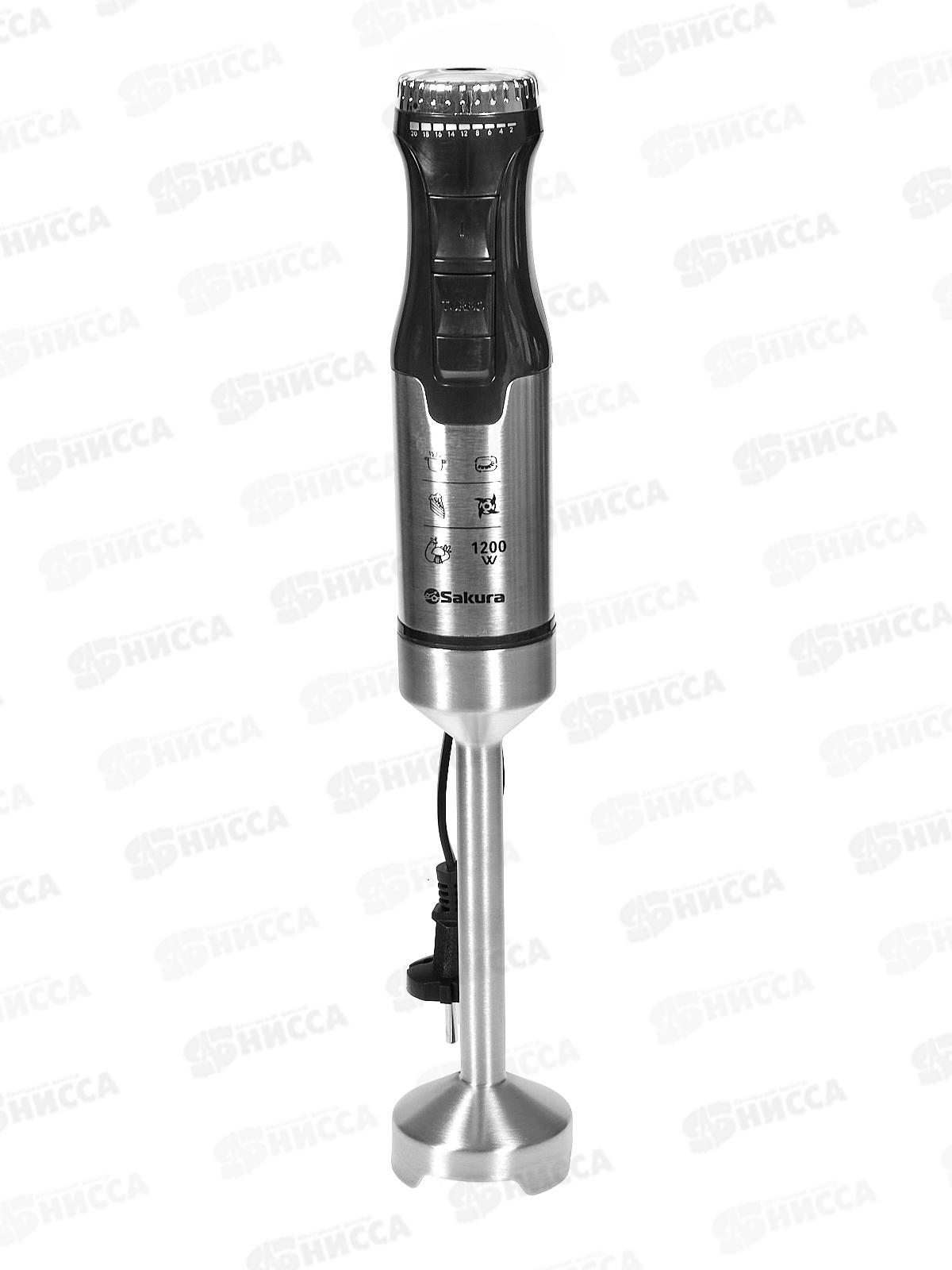 Блендер SA-6264BK Premium 1200Вт 20 скоростей насадка сталь