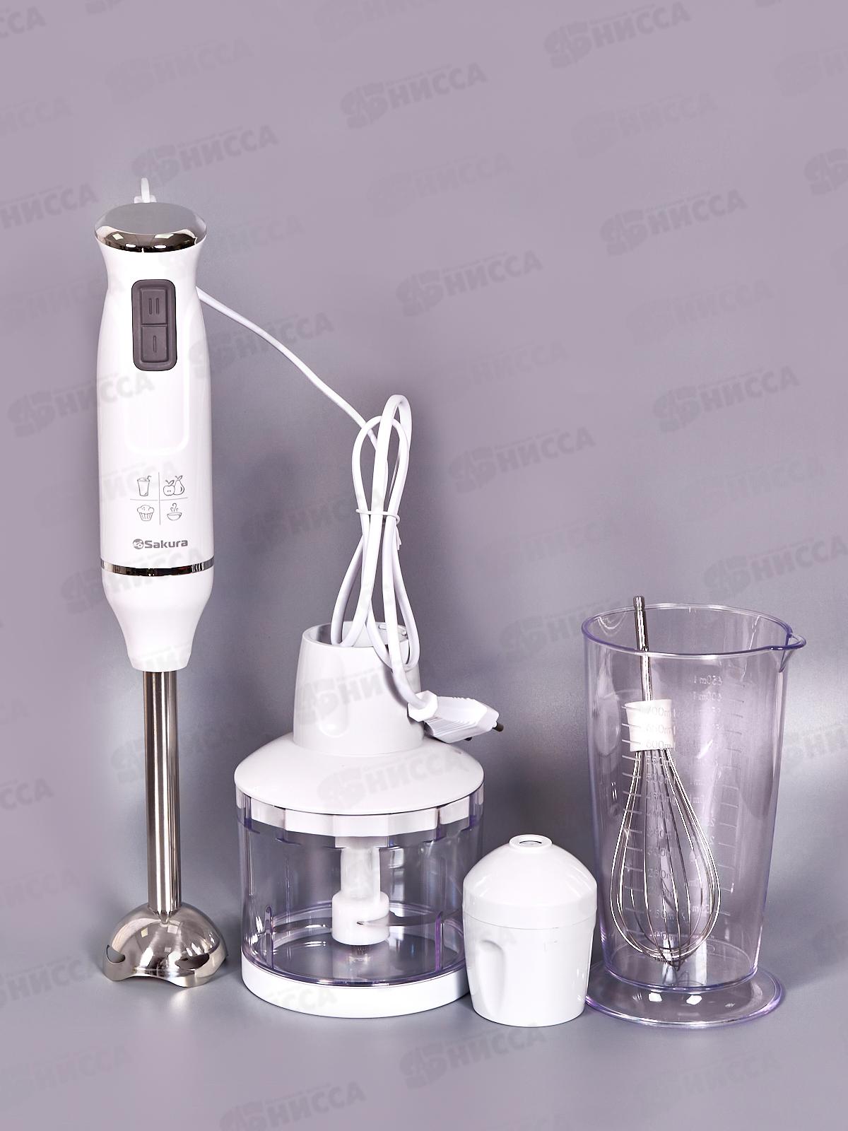 Блендер набор SA-6265SW 800Вт стакан чоппер венчик