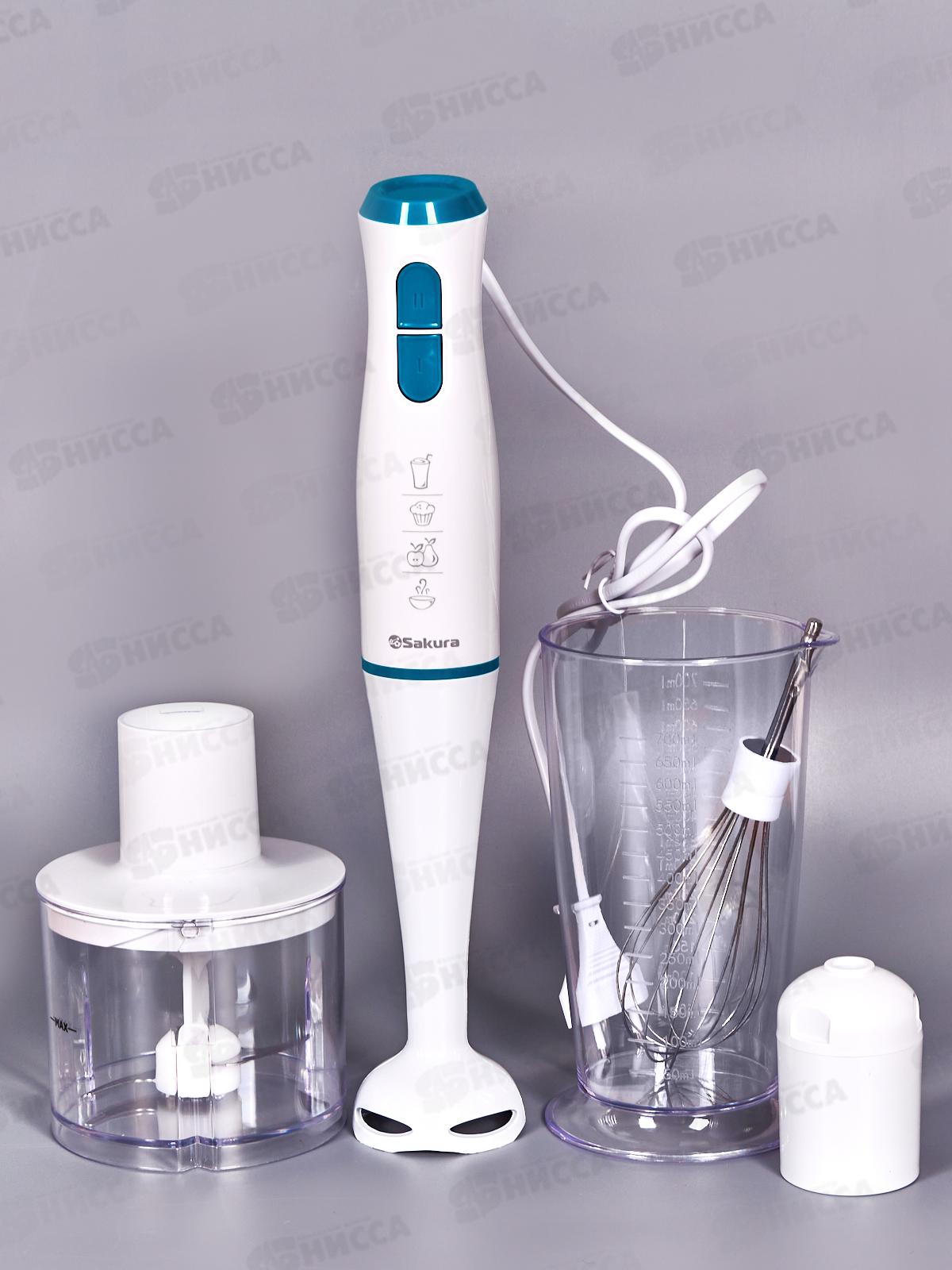 Блендер набор SA-6267SW 600Вт стакан чоппер венчик