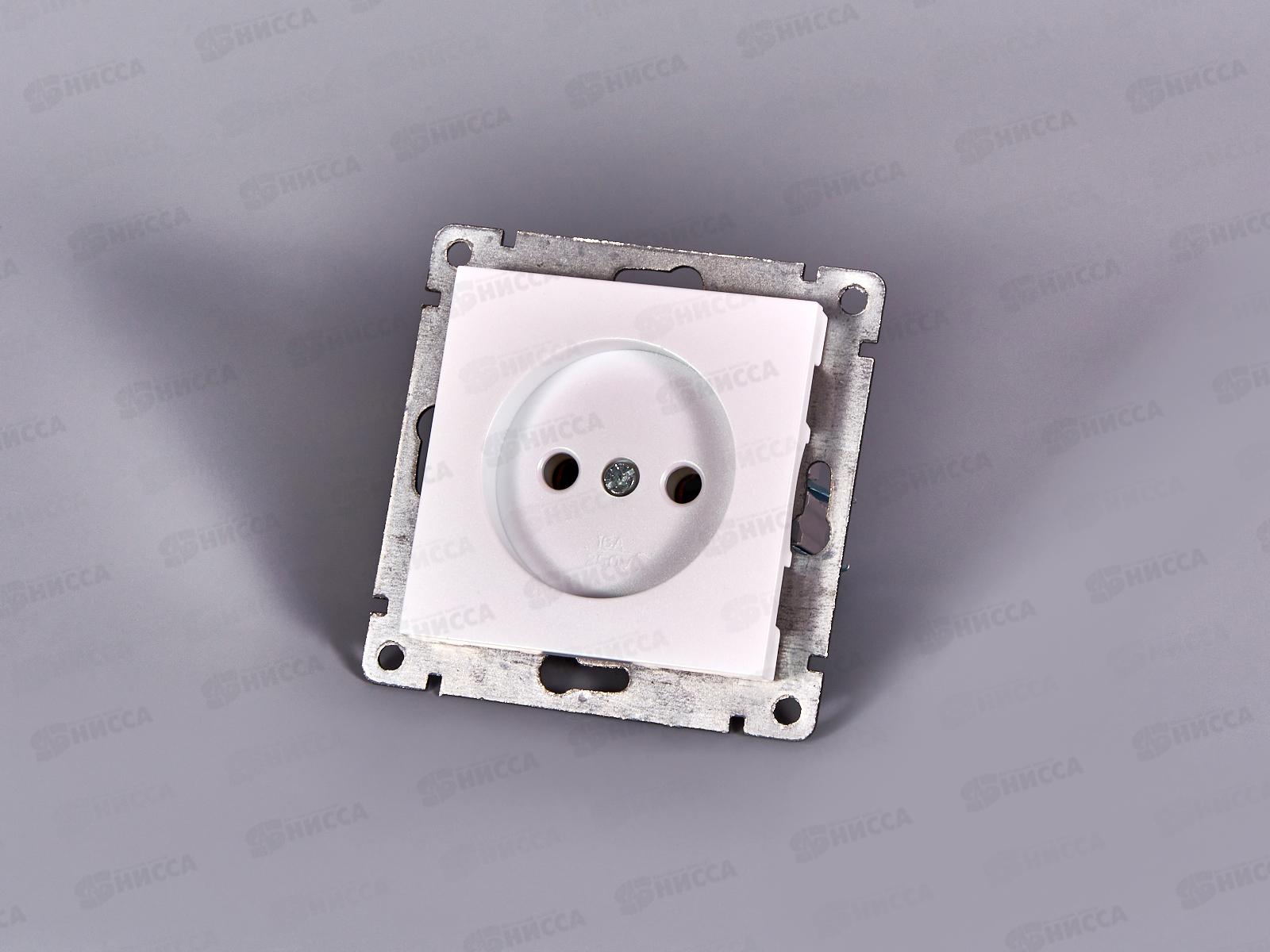 Розетка Афина 1-местная скрытой установки, без заземления, 16А, 220В жемчуг, A0022-OBr*10
