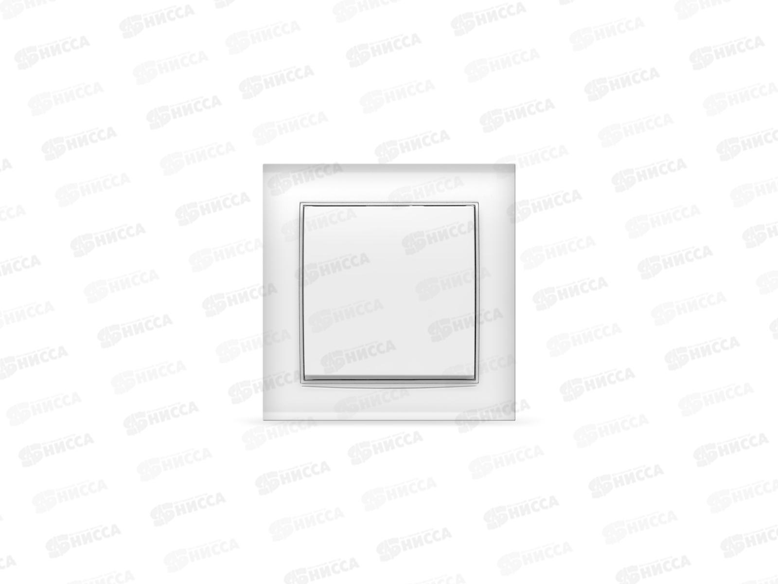 Выключатель Бриллиант 1-клавиша скрытая установка, 10А, 220В белый,7947366*10