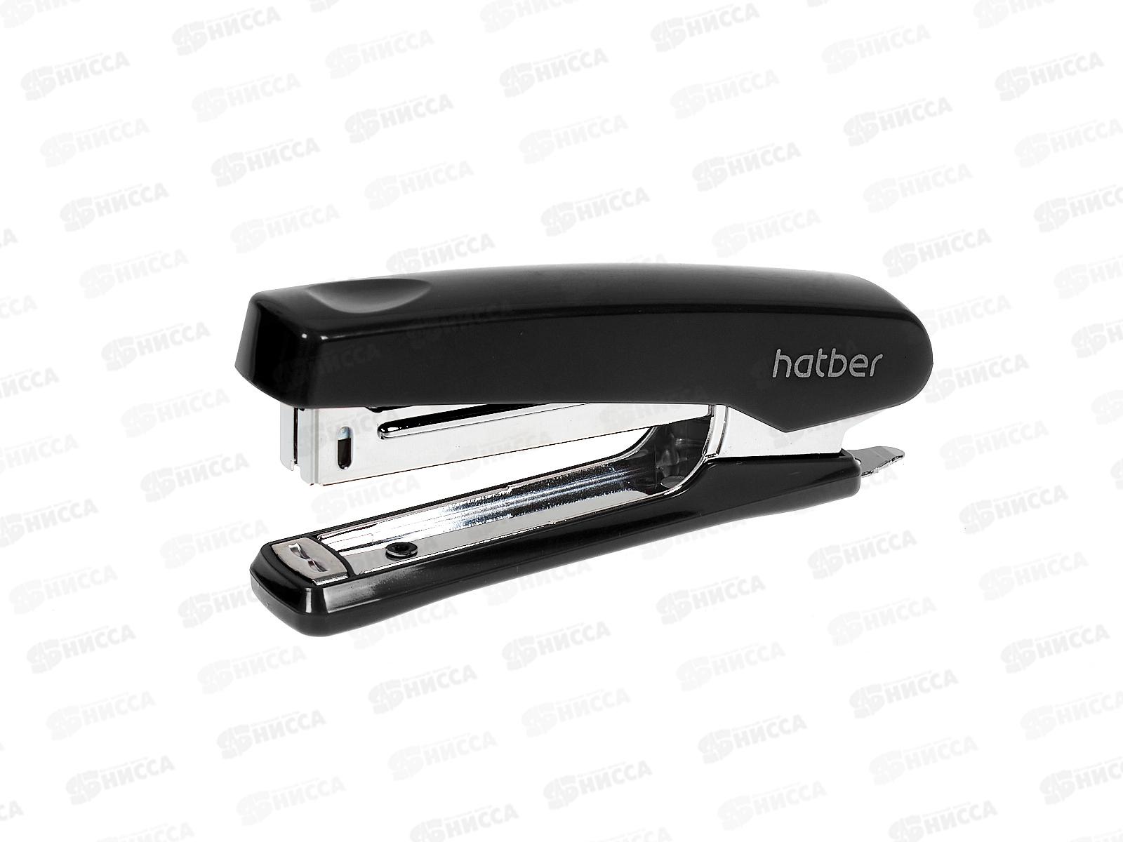 Степлер Hatber Gentle  №10 16л.+антистеп. черный  085960 *24