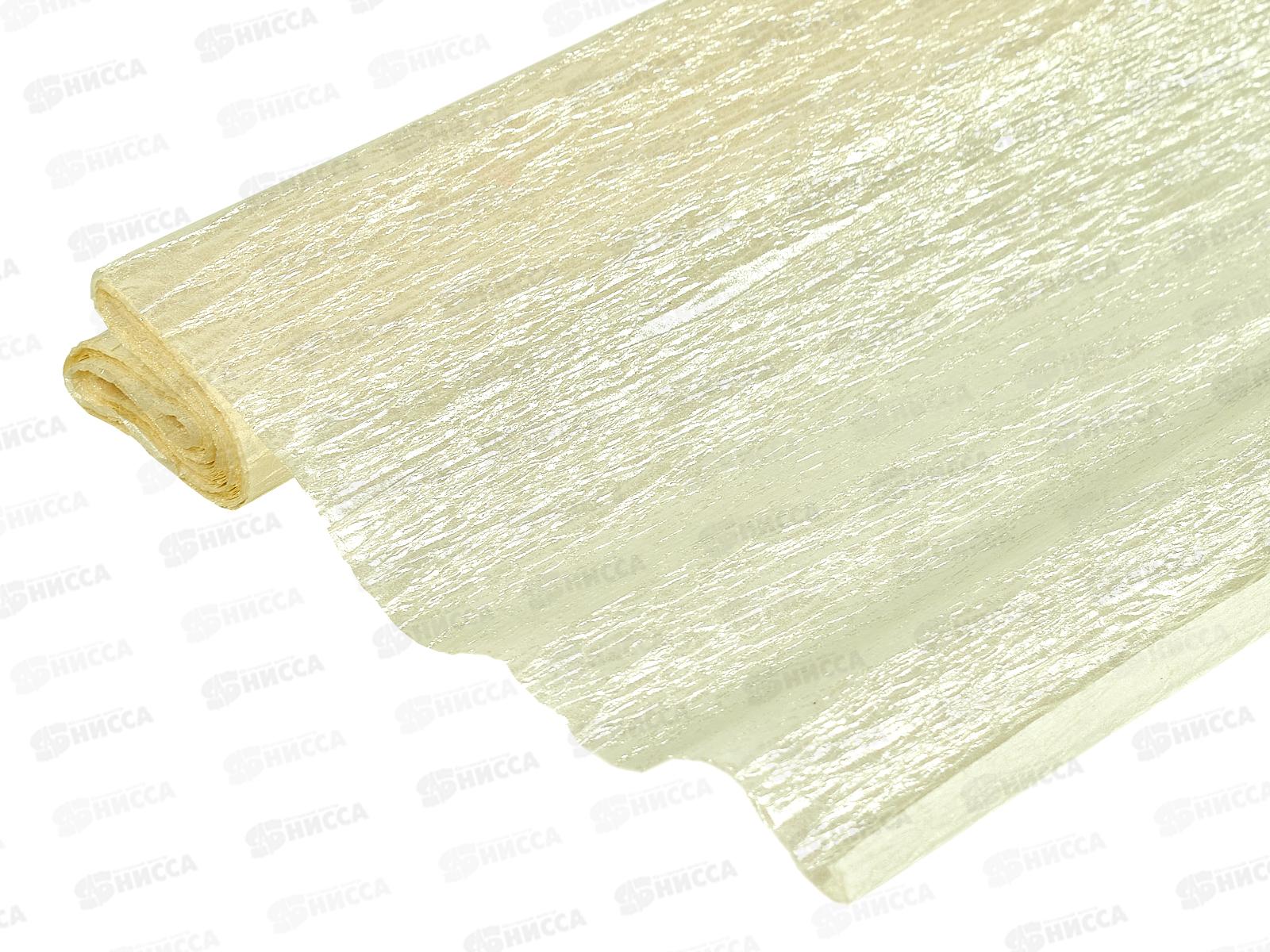 Бумага креп. АЛЬТ рулон перламутровая, белая 2-054/01 *10