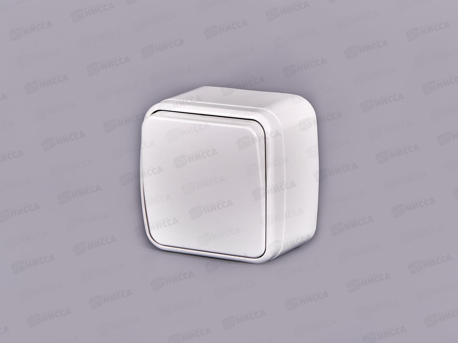 Выключатель СОЮЗ 1-клавиша  Электра, открытой установки, 10А, 220В, белый, 0001*10