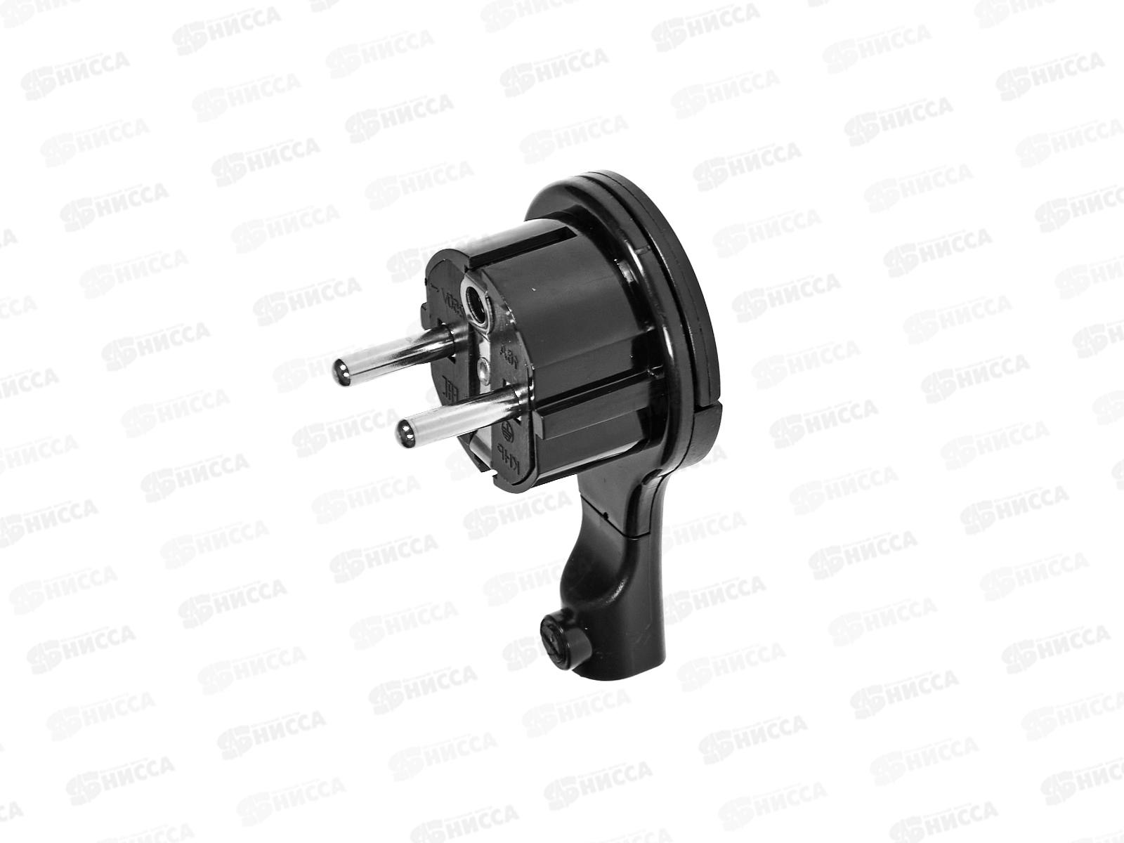 Вилка-невидимка UNIVersal с заземлением  16А, 250B, черная,5565419