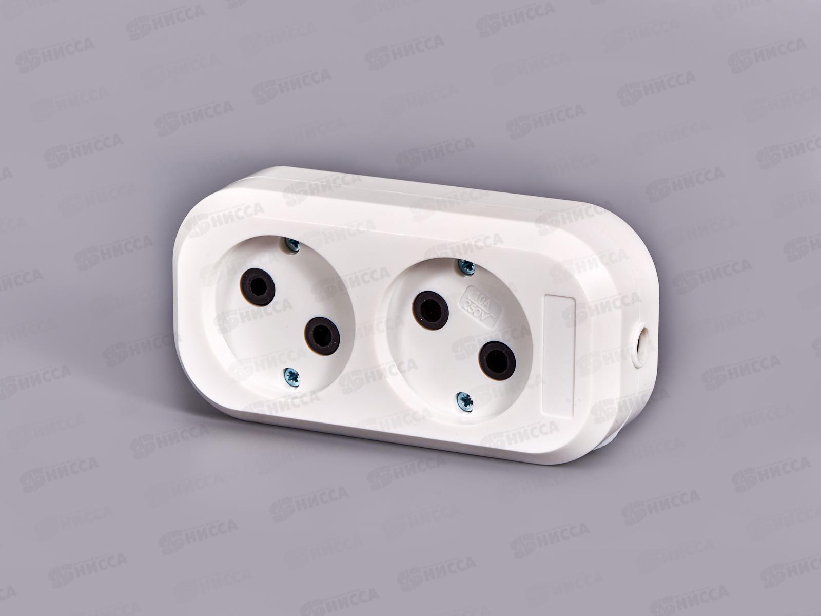Колодка для удлинителя IONICH 2 гнезда без заземления,1517