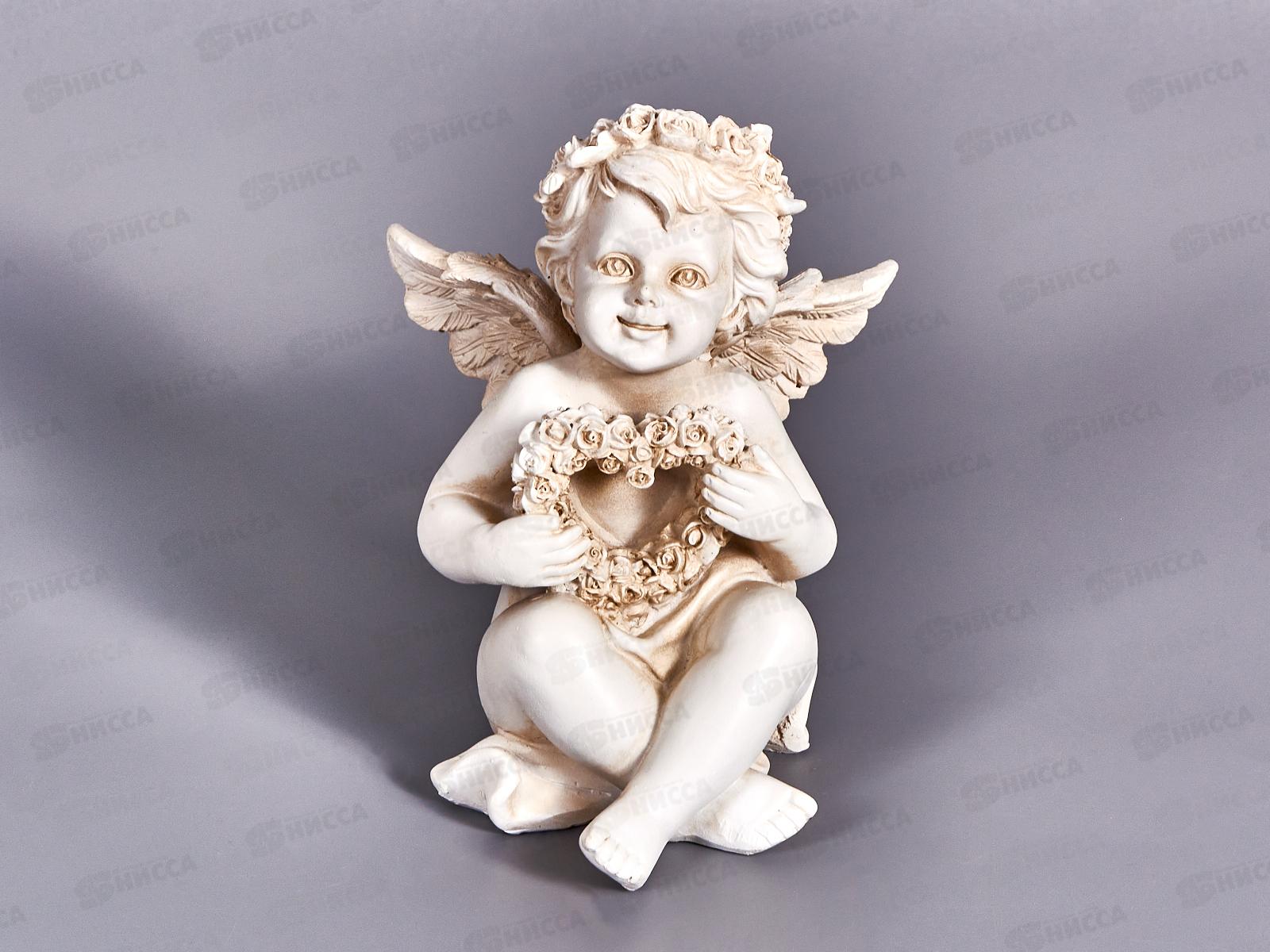 Сувенир &quotАнгелочек с венком из роз&quot 11*8,4см микс 9229295