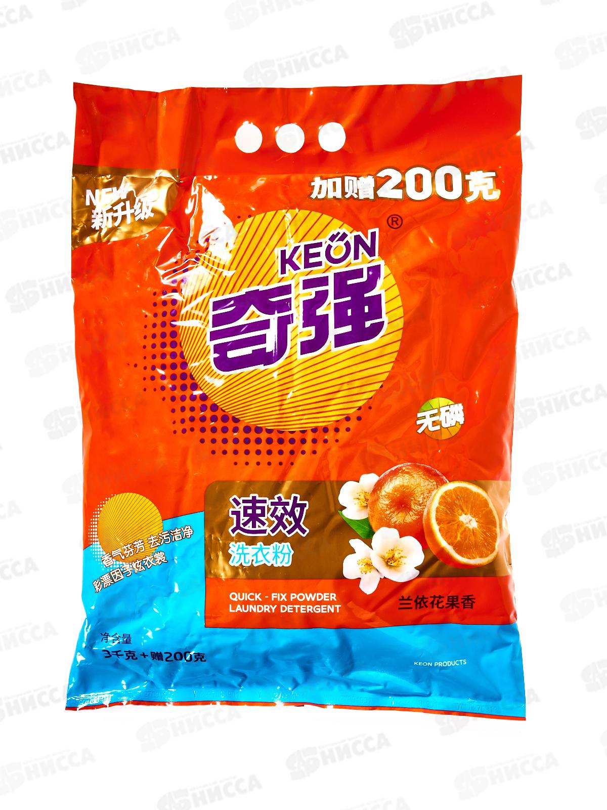 Keon порошок для стирки 3,2кг Безфосфатный Иланг-иланг м/уп *4