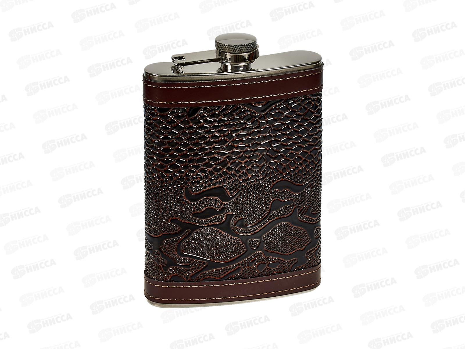 Фляжка 9oz 270мл мет+кожзам (008268)  Ж