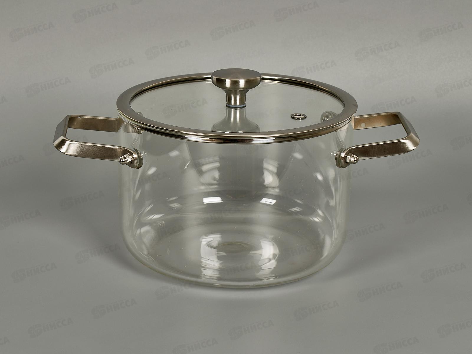 Кастрюля 3,5л термостойкое стекло мет/руч AST-006-D-02G *12